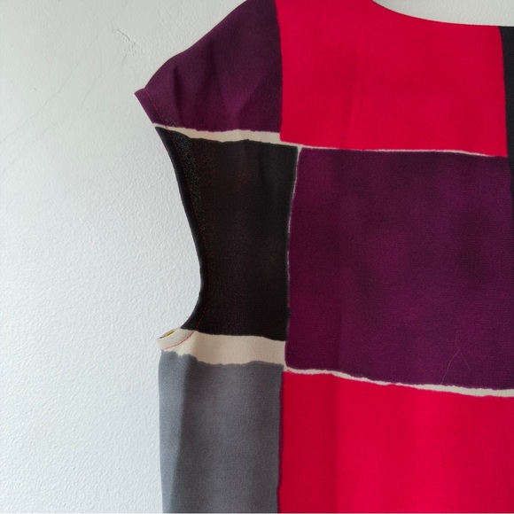Colorblock Shift Dress in Pink, Yellow & Brown Loft - Picture 8 of 15